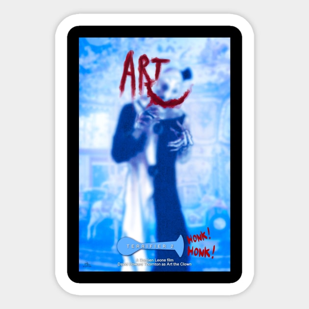 Art The Clown Poster in TDK style Sticker by ThatJokerGuy